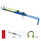 Stainless Steel Catapult with 12 Strand Rubber Band Laser Hunting Slingshot Powerful Slingshot Rifle Outdoor Shooting