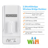 2 Pcs Wireless WiFi Bridge Outdoor CPE Router wifi 4g 5.8ghz 450Mbps Repetidor wifi Extender 5ghz Long Range Access Point