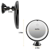 10X Magnifying Makeup Mirror With Led Light 360 Degree Rotating Cosmetic Vanity Makeup Mirror Suction Cup Bathroom Shower Mirror