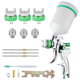 Professional HVLP Spay Gun 1.4/1.7/2.0mm Nozzle Gravity Airbrush for Car Painting Water Based Air Spray Gun Furniture Wall