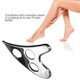 Body Guasha Board Scrapper Massage Plate Stainless Plate Pain Scraping Care Health Relief Release Relaxation Steel Massager G1T6