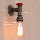 5 style Vintage Steam punk Loft Industrial iron rust Water pipe wall lamps E27 sconce lights for living room bedroom bar
