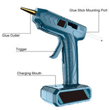 5400MAh DIY Cordless Hot Melt Glue Gun With 20/50/100pc Glue Sticks Copper Nozzle Rechargeable Hot Glue Gun Craft Repair Tool