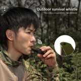 7 in 1 Emergency Whistle Portable Outdoor Tactical EDC Whistle With Compass Thermometer High Decibel SOS Survival Whistle