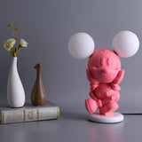 Cartoon Mouse Table Lamp Designer Nordic Living Room Children's Princess Room Bedside Lamp Net Red Cute Dimming Night Light