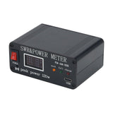 Universal FM-AM-SSB 1.8MHz-50MHz SWR Power Watt Meter SWR Meter Peak Power 120W Black 1000mAh