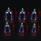 Vacuum Cupping Body Massager Cups Jar Set Plastic Vacuum Suction Therapy Cupping Cans For Massage 6PCS/Set