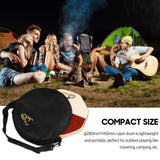 GECKO SD6 Cajon Hand Drum Black Wood Cajon Drum High Bongo Percussion Instrument with Carrying Bag Portable for Travel Camping