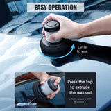 Manual Car Polisher Waxer Handheld Car Polishing Device with Cleaning Cloth Press to Extrude Wax High Density Detachable Sponge