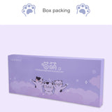 Lovely Cat 2.4G Wireless Mute Mini Keyboard Mouse Set Kit Girl Mix Color Oval 84 Key Cute Pink Purple Yellow For PC Laptop L1601