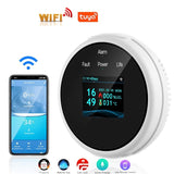 Smart Gas Leak Detector Tuya Wifi Smart Natural Gas Alarm Sensor LED Digital Gas Smoke Alarm works with Smartlife