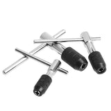 T-shaped Ratchet Wrench M3-M6 Adjustable Ratcheting T-Handle Tap Wrenches 45# Steel Reamer Hand Tool For Bicycle Repair