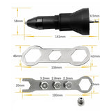 7Pcs/Set Electric Nut Riveting Cordless Riveting Drill Adaptor Insert Nut Tool with Wrench&Nuts 2.4- 4.8 Rivet Gun Tools Kit