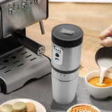 Portable Coffee Maker, Mini Semi-Automatic Coffee Machine Compact Coffee Grinding Equipment Stainless Electric Chargeable Espres