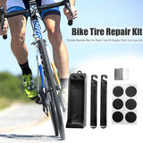 Portable Mountain Bike Tire Repair Tools Kit Glueless Patch Lever MTB Bicycle Flat Tyre Repair Tool Set