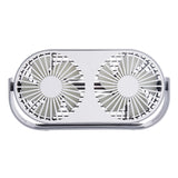 Double Desk Fan Small Tabletop Fan Portable 3 Cooling Speed Adjustable Head 360 Degree Rotatable Personal Aromatherapy Fan for H