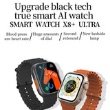 Smart Watch X8+ Ultra 49mm Series 8 1:1 Case 2.08" HD Screen Sport Tracket Men Bluetooth Call Wireless Charging Fitness Bracelet