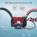SURPASSHOBBY Waterproof Combo 2030 6500KV 2S Brushless Motor + 25A ESC + S0009M 9G Servo for 1:20 1:18 GTR/Lexus RC Drift Racing