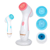 3 In 1 Deep Facial Cleansing Sonic Silicone Face Brush Waterproof Design Skin Cleanser Spin Brush Set Tool For Remove Acne