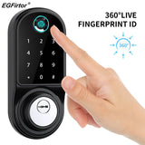 Smart Deadbolt Keyless Entry Electronic Touch Scree Front Bluetooth Tuya APP Control Card Passcode Ekeys Sharing Auto Door Lock