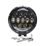 Black 105W 7 Inch LED Work Light High/Low beam OffRoad Fog Driving Light Roof Bar Bumper for Jeep/4x4/Truck/SUV/Cabin/Boat