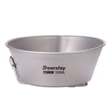 Titanium Bowl Ultralight Camping Dinner Bowl Food Container with Volume Marker for Home Outdoor Camping Hiking Backpacking