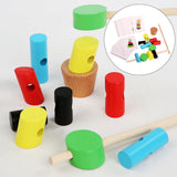 Kids Color Matching Logic Games Beaded Toys Wooden Cylinder Blocks Montessori Early Education Thinking Training Stacking Toy