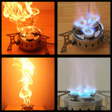 8600W 3-Core Foldable Camping Stove Furnace 3 Burners Camping Gas Stove For Outdoor Fishing Hiking Traveling
