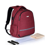Diaper Bag Baby Nappy Bag Mummy Daddy Backpack Large Capacity  Casual Laptop Bag Rechargeable Holder for Bottle M BA033