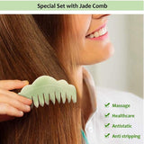 3Pcs/Set Jade Roller Massager Gua Sha Jade Stone Face Massager Lift Anti Wrinkle Facial Beauty Skin Care Tools