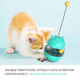 Interactive Cat Tumbler Toy Treat Food Dispenser Toys with Rolling Balls Funny Cat Slow Feeder IQ Training Ball for Kitty Kitten