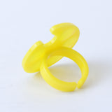 30Pcs Mini Plastic Finger Ring Nail Art Palette Painting Drawing Pigment Holder Plates Case Manicure Tool