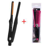 2 In 1 Hair Straightener Curler Short Hair Mini Hair Straightening Small Flat Iron Men Beard Straightening Thinnest Wool Curls
