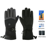Moto Touch Screen Heated Gloves Winter Outdoor Motorcycle Thermal Gloves Guantes Para Waterproof Heating Riding Ski Warm Gloves