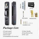Wifi Smart Electronic Door Lock With Video Intercom Eye Cat Camera Doorbell Digital Printing Password Fingerprint IC Cards Keys