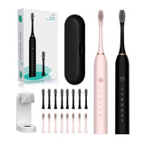 Sonic Electric Toothbrush Ultrasonic Automatic USB Rechargeable IPX7 Waterproof Whitening Teeth Tooth Brush Head Holder Adult