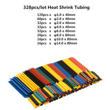 Heat Shrink wrapped Shrinking 127/164/328/560Pcs Insulation Sleeving Thermal Casing Car Electrical Cable shrink tube Tube kit