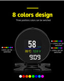 New P15 Digital Speed Hud Display Car Speedometer OBD2 Turbo Boost Pressure Meter Alarm Oil Water Temp Gauge Code Reader