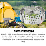 Camping Stove Windscreen Stainless Steel Burner Windshield with Storage Bag for Camping Hiking Picnic