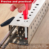 2 Pcs Multipurpose Solid Carpenter Pencil With 24 Refills Long Nosed Deep Hole For Woodworking Scribe Architect Drawing