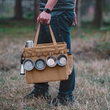 SUNDICK Multi-Pockets Camping Tool Bag Oxford Cloth Tools Storage Bag Large Capacity Folding Thermal Drink Carrier Lunch Box