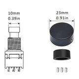 Pedal Footswitch Topper Insert Fit Tightly on Common 3/8 Inch 10mm Switches Increase Accuracy Comfort 10 Pack Black