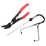 Mechanics Stethoscope Automotive Engine Diagnostic Tool &amp; Auto Car Door Trim Clip Removal Plier Removal Carbon Steel Pliers Tool