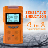 LCD Gases detector 4 In1 Gases Detector H2S Carbon Monoxide Oxygen Combustible Gases Analyzer Sound Light Vibration Triple Alarm