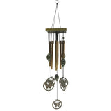 Bronze wind chime metal multi-tube large hanging bell home pendant