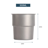Ultralight 300ml Titanium Coffee Cup Tea Cup Water Mug with Foldable Handles for Home Outdoor Camping Hiking Backpacking Picnic