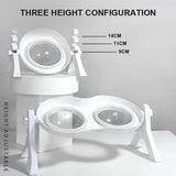 Raised Dog Bowl For Cats And Small Dogs Adjustable Elevated Dog Cat Food Water Bowl Stand Feeder Dish Double Pets Feeding Bowls