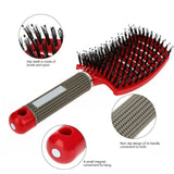 Girls Hair Scalp Massage Comb Hairbrush Bristle Nylon Women Wet Curly Detangle Hair Brush for Salon Hairdressing Styling GH44