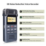 A-B Repeat USB Charging Mini Noise Canceling Portable Sound Audio Lectures MP3 Player Dictaphone 8GB Voice Recorder Conferences