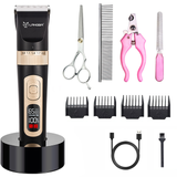 Pet Dog Cat hair clipper Low noiser Trimmer Electrical Animals Grooming Clipper LCD Display Rechargeable Haircut Shave Machine
